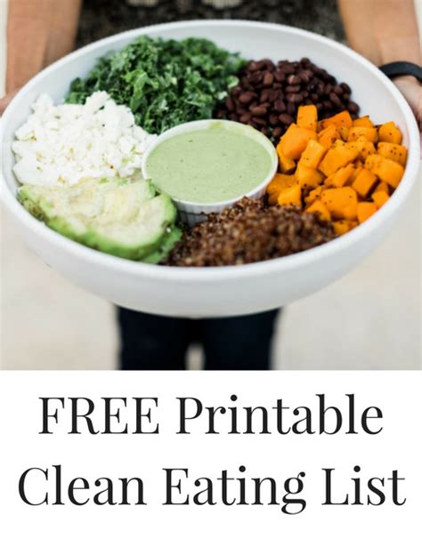 Clean Eating Meal Planning Free Printable Grocery List My Life Well