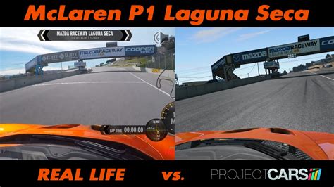 Project Cars Vs Real Life Mclaren P1 Laguna Seca Youtube