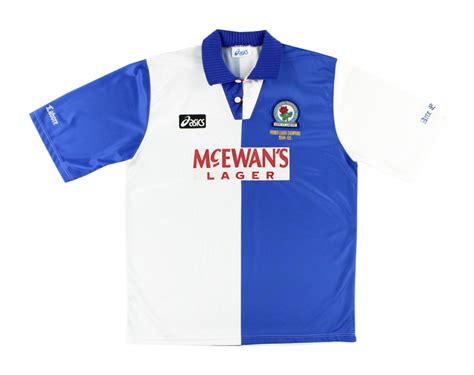 18 months earlier, they had been league champions. Blackburn Rovers 1995-96 Home Kit