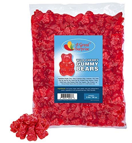 Gummy Bears Bulk Red Gummi Bears Wild Cherry Gummy Bears Red