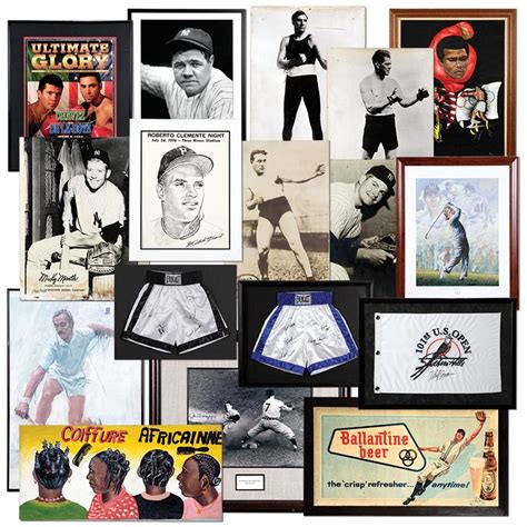 Collection Of Large Framed Items Of Sports Memorabilia 24
