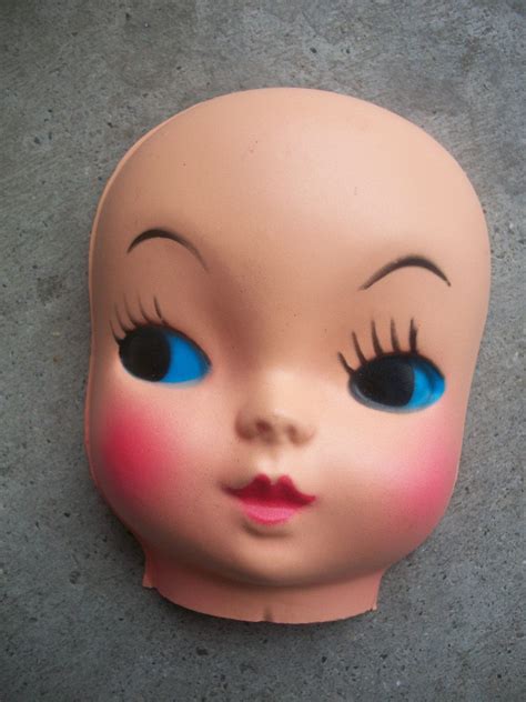 Vintage Fibre Craft Plastic Doll Face Doll Face Plastic Doll Crafts