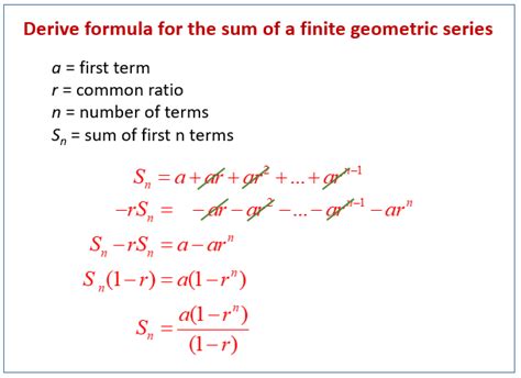 Find the sum of the convergent series. Geometric Series & Applications (examples, solutions ...