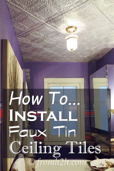 How thick are your ceiling tiles? How to Install Styrofoam Faux Tin Ceiling Tiles | Faux tin ...