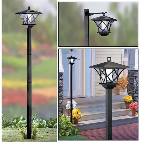 Modern Home Solar Led Street Lamp Post Outdoor Dual Mode Sun Powered