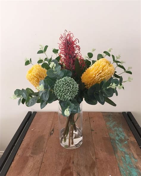 Delivering australia and new zealand wide. Banksia Fake Silk Flower Australian Native w Artificial ...