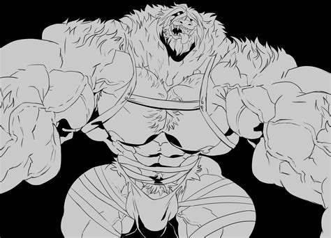 Rule 34 Abs Biceps Bulge Flaccid Furry Male Male Focus Male Only Monochrome Muscle Muscles