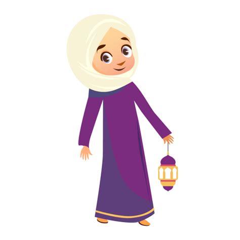 Cute Transparent Hijab Cartoon