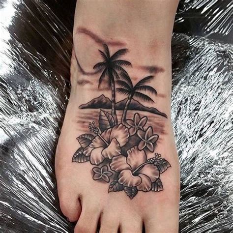 Hawaii Tattoos Beach Tattoos Tattoos For Women Flowers Foot Tattoos For Women Tree Tattoo