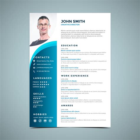 Check spelling or type a new query. Conception De CV Bleu Clair - Telecharger Vectoriel ...
