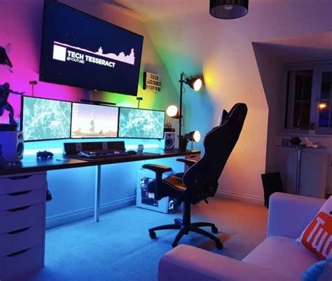 30 Small Gaming Room Ideas And Setups Peaceful Hacks In 2020 Video