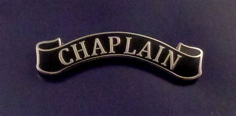 Chaplain Silver On Black Collar Lapel Uniform Pin
