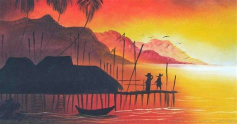 Ini adalah gambar lukisan untuk pemandangan tepi pantai yang amat menyejukkan mata. 31+ Lukisan Pemandangan Pantai Sunset - Rudi Gambar
