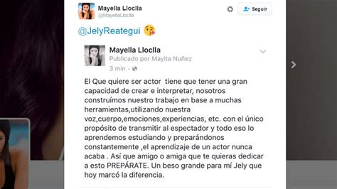 Twitter Actores Le Dan Su Apoyo A Jely Reátegui Por Nicola Y Angie Rpp Noticias