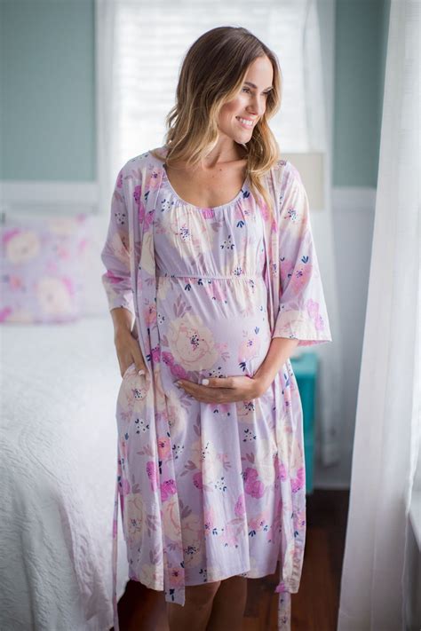 Anais Maternity Nursing Nightgown And Delivery Robe Nursing Nightgown Nursing Gown Maternity