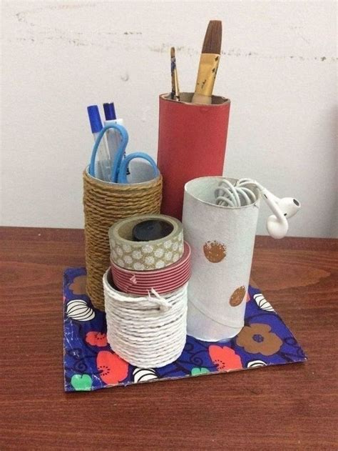 Desk Organizer From Toilet Paper Rolls Hometalk