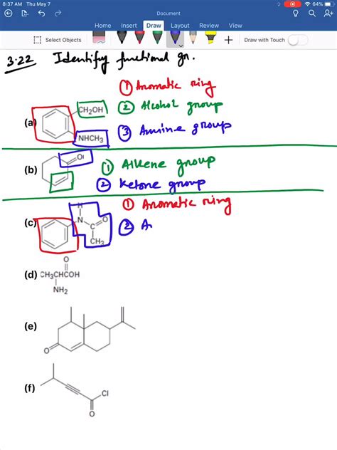 Solved Locate And Identify The Functional Groups In The Following