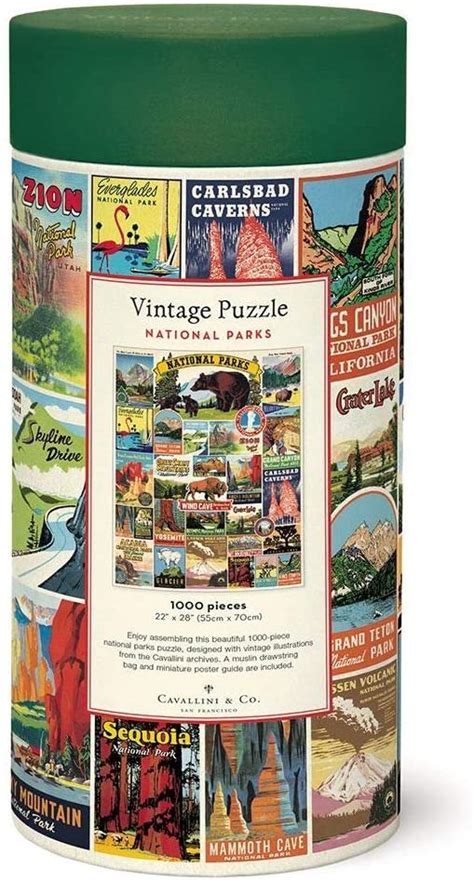 Cavallini And Co Vintage Puzzle National Parks 1000 Piece