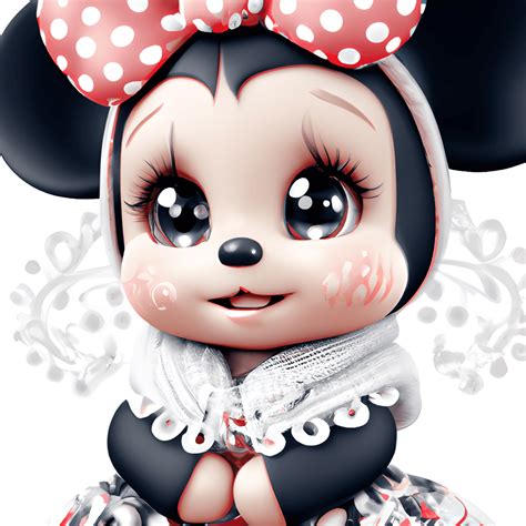 Cute Baby Minnie Mouse Nursery Art · Creative Fabrica