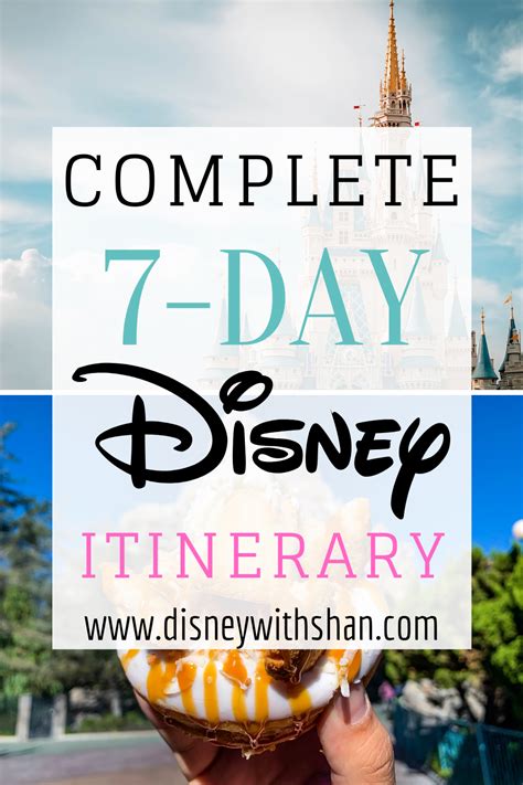 7 Day Walt Disney World Itinerary Disney Agent Shan Disney World