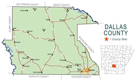 Dallas County Map Encyclopedia Of Arkansas