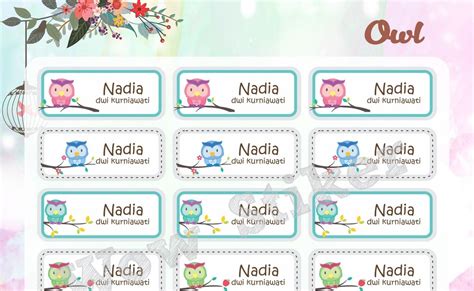 > ukuran 3,6 cm x 5,1 cm (contoh: 35+ Terbaik Untuk Contoh Stiker Label Nama Anak - Aneka ...