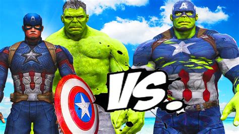 Captain America And Hulk Vs Hulk Captain America Youtube