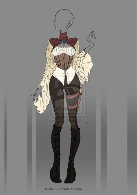 Closed Adoptable Outfit Auction 16 By Risoluce On Deviantart Dessin