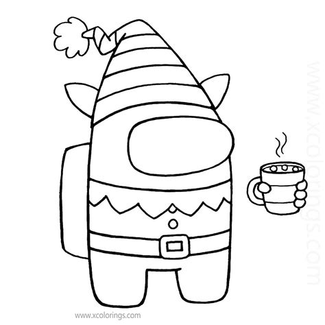Can be created as you wish that you can get for free.thank you, hopefully, useful. Among Us Coloring Pages Christmas Elf Skin and Hat ...