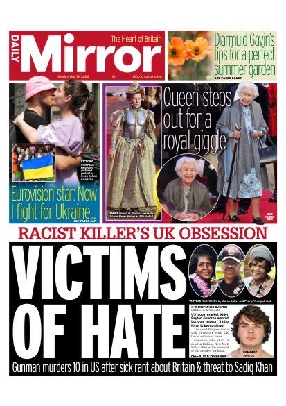 Allie Hodgkins Brown On Twitter Mondays Daily Mirror “victims Of Hate” Tomorrowspaperstoday
