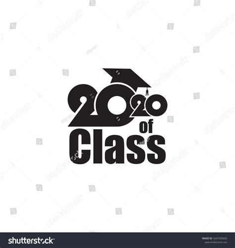 Class 2020 Graduation Cap Text Flat Stock Vector Royalty Free 1647339655