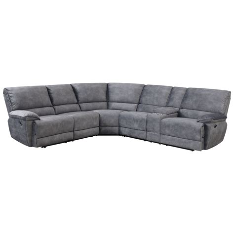 Prime Simone Casual 4 Seat Power Reclining Sectional Sofa With Usb