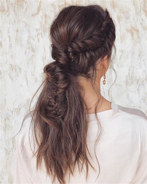 Beautiful Boho Braids Ponytail Hairstyles For A Romantic Bride