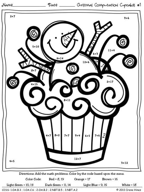 Worksheetb1_christmas coloring pagesth math problems printable _1267 maths colouring sheets ks1 christmas 1024×1251. Christmas Math Activities ~ Christmas Computation Cupcakes ~ Color By The Code | Addition and ...
