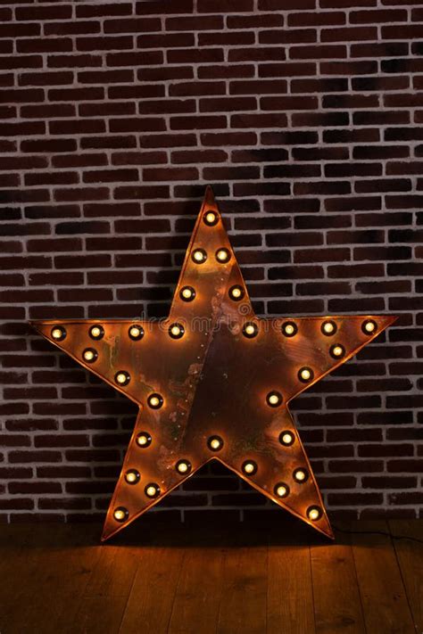 Metal Lighting Colorful Five Pointed Star Stock Image Image Of Glare