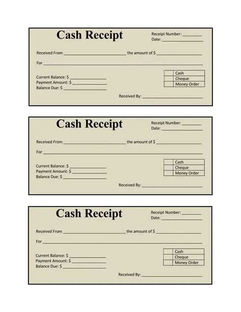 Payment Receipt Format In Excel Excel Templates
