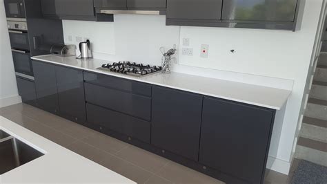 High Gloss Anthracite Handless Kitchen Karl Cullen Fitted Furniture