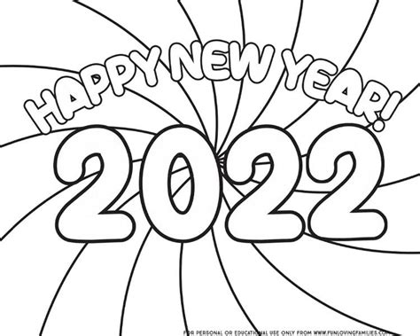 Happy New Year Coloring Pages For 2024 Fun Loving Families New Year