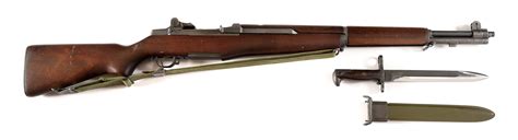 C Springfield M1 Garand Semi Auto Rifle With Bayonet Auctions And Price Archive