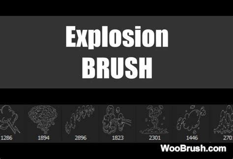 Explosion Brushes Abr 102 Mb Woobrush