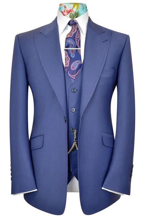 Suits William Hunt Savile Row Blue Check Suit Blue Suit Men Mens