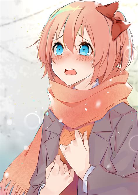 Wallpaper Anime Girls Doki Doki Literature Club Sayori Doki Doki Literature Club Short Hair