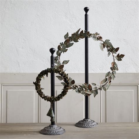 Great savings & free delivery / collection on many items. Antiqued Iron Standing Wreath Hanger | Wreath hanger ...
