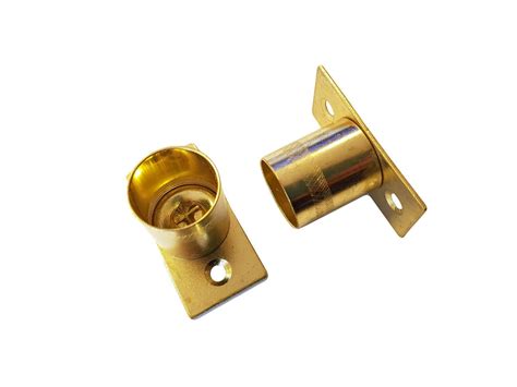 Our range of curtain pole hanging brackets make hanging curtains simple and straightforward. 2 Brass Curtain Rod Recess Brackets 20mm Pole Support ...