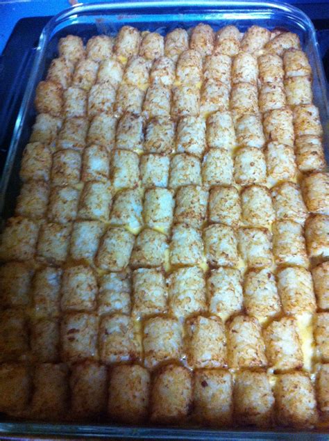 Continue to cook for about 6 minutes, or until the beef is no longer pink. Tater Tot casserole my kiddies favorite meal 2 lbs of ...