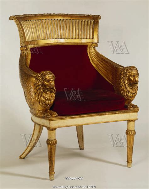 Throne Chair By Ffabbri Rome Italy Early 19th Century Vanda Images
