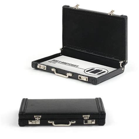 Choose from metal, engraved, desk, bulletin board, or leather business card holders. Mini Leather Briefcase Business Card Holder