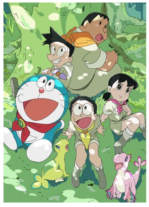 Safebooru Absurdres Arm Support Black Hair Blush Dinosaur Doraemon