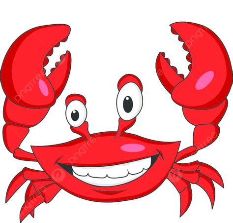 Funny Crab Cartoon Claw Isolated Crawl Vector Claw Isolated Crawl
