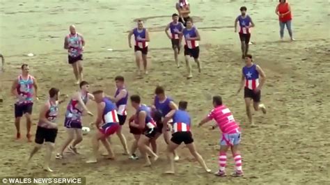 Fsg Beach Rugby Wales Tournament In Swansea Ends In A Brawl In Shocking Video Daily Mail Online